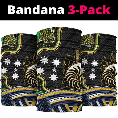 South Sea Islanders And New Caledonia Neck Gaiter Nautilus Shell Southern Cross Tribal Pattern