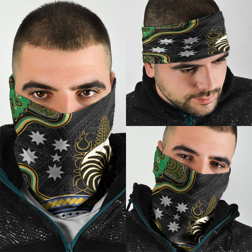 South Sea Islanders And New Caledonia Neck Gaiter Nautilus Shell Southern Cross Tribal Pattern