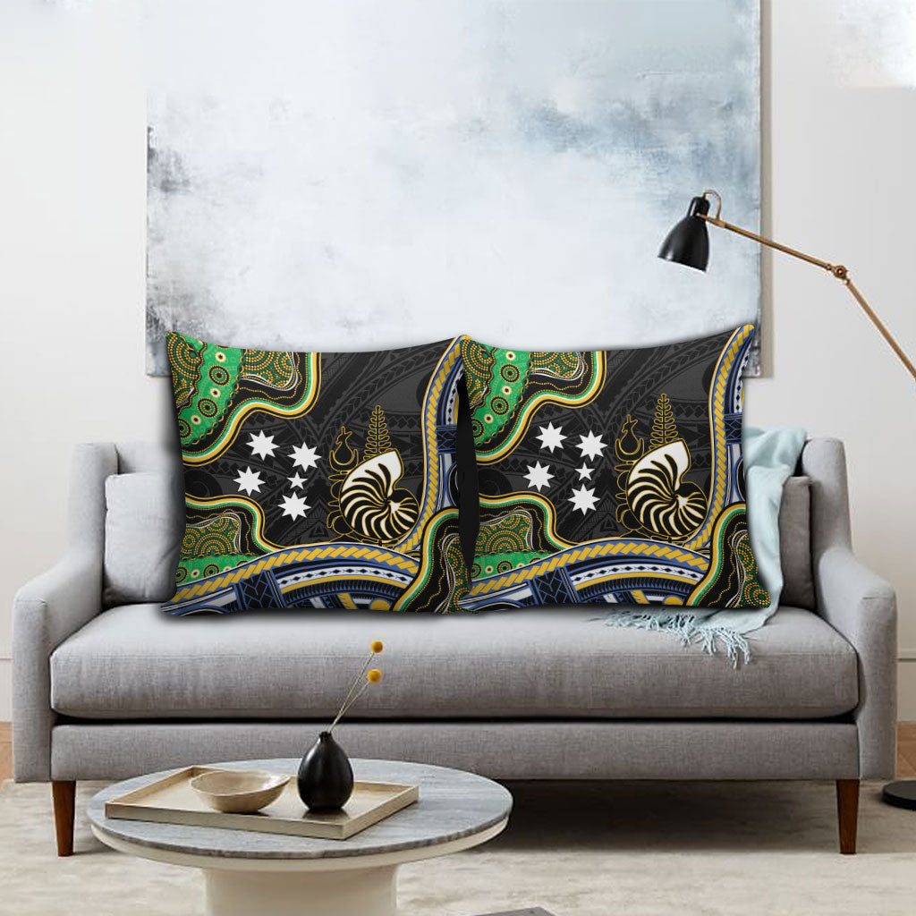 South Sea Islanders And New Caledonia Pillow Cover Nautilus Shell Southern Cross Tribal Pattern