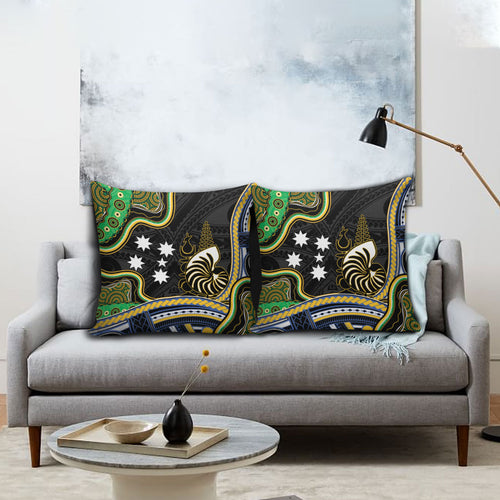 South Sea Islanders And New Caledonia Pillow Cover Nautilus Shell Southern Cross Tribal Pattern