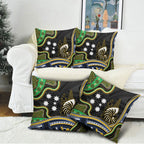 South Sea Islanders And New Caledonia Pillow Cover Nautilus Shell Southern Cross Tribal Pattern