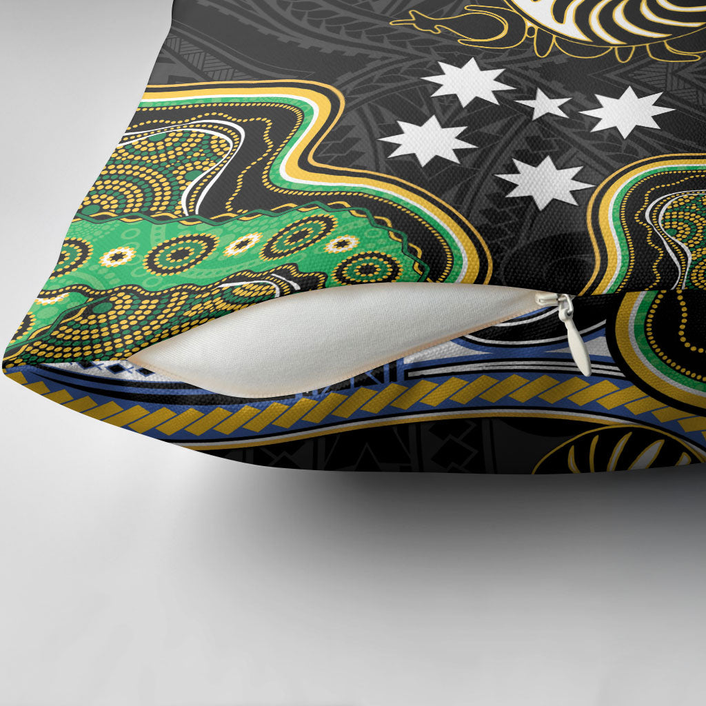 South Sea Islanders And New Caledonia Pillow Cover Nautilus Shell Southern Cross Tribal Pattern