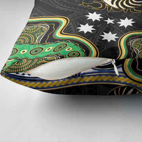 South Sea Islanders And New Caledonia Pillow Cover Nautilus Shell Southern Cross Tribal Pattern