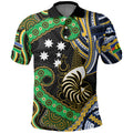 South Sea Islanders And New Caledonia Polo Shirt Nautilus Shell Southern Cross Tribal Pattern