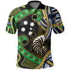 South Sea Islanders And New Caledonia Polo Shirt Nautilus Shell Southern Cross Tribal Pattern