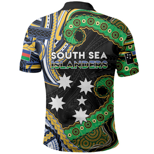 South Sea Islanders And New Caledonia Polo Shirt Nautilus Shell Southern Cross Tribal Pattern