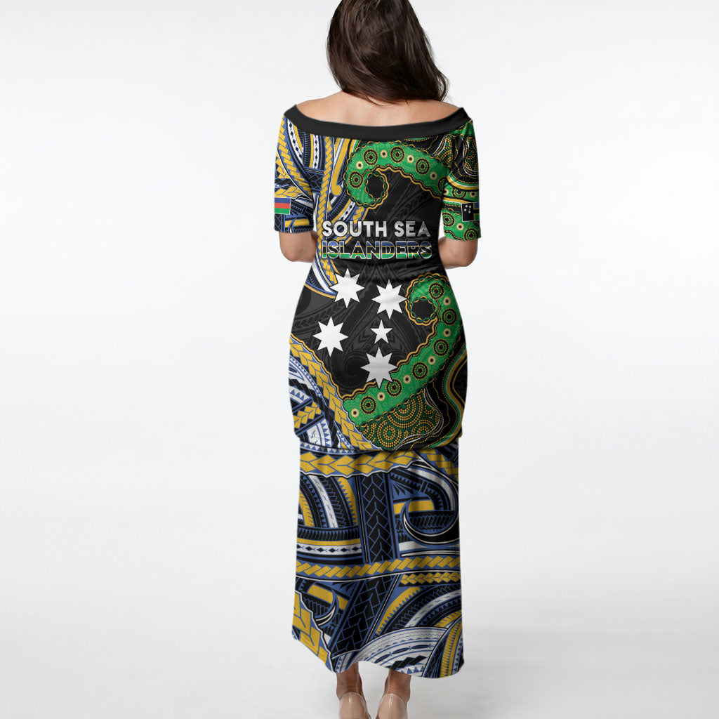 South Sea Islanders And New Caledonia Puletasi Nautilus Shell Southern Cross Tribal Pattern