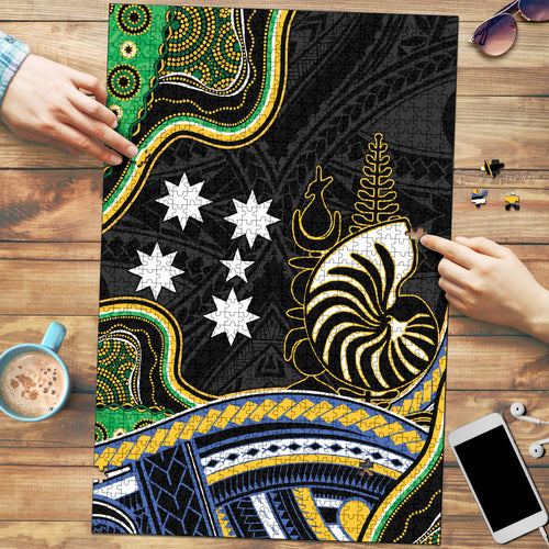 South Sea Islanders And New Caledonia Puzzle Nautilus Shell Southern Cross Tribal Pattern