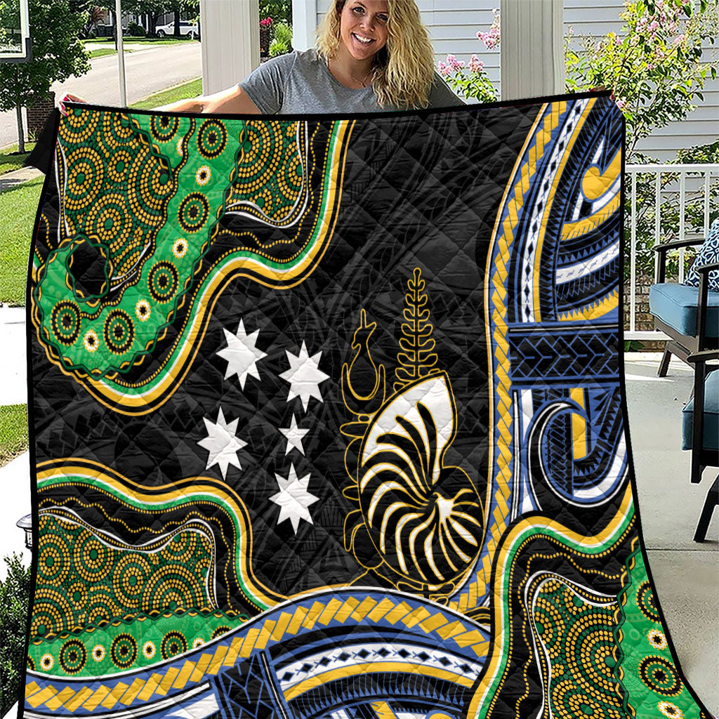 South Sea Islanders And New Caledonia Quilt Nautilus Shell Southern Cross Tribal Pattern
