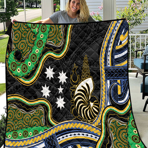 South Sea Islanders And New Caledonia Quilt Nautilus Shell Southern Cross Tribal Pattern