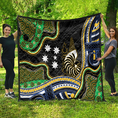South Sea Islanders And New Caledonia Quilt Nautilus Shell Southern Cross Tribal Pattern