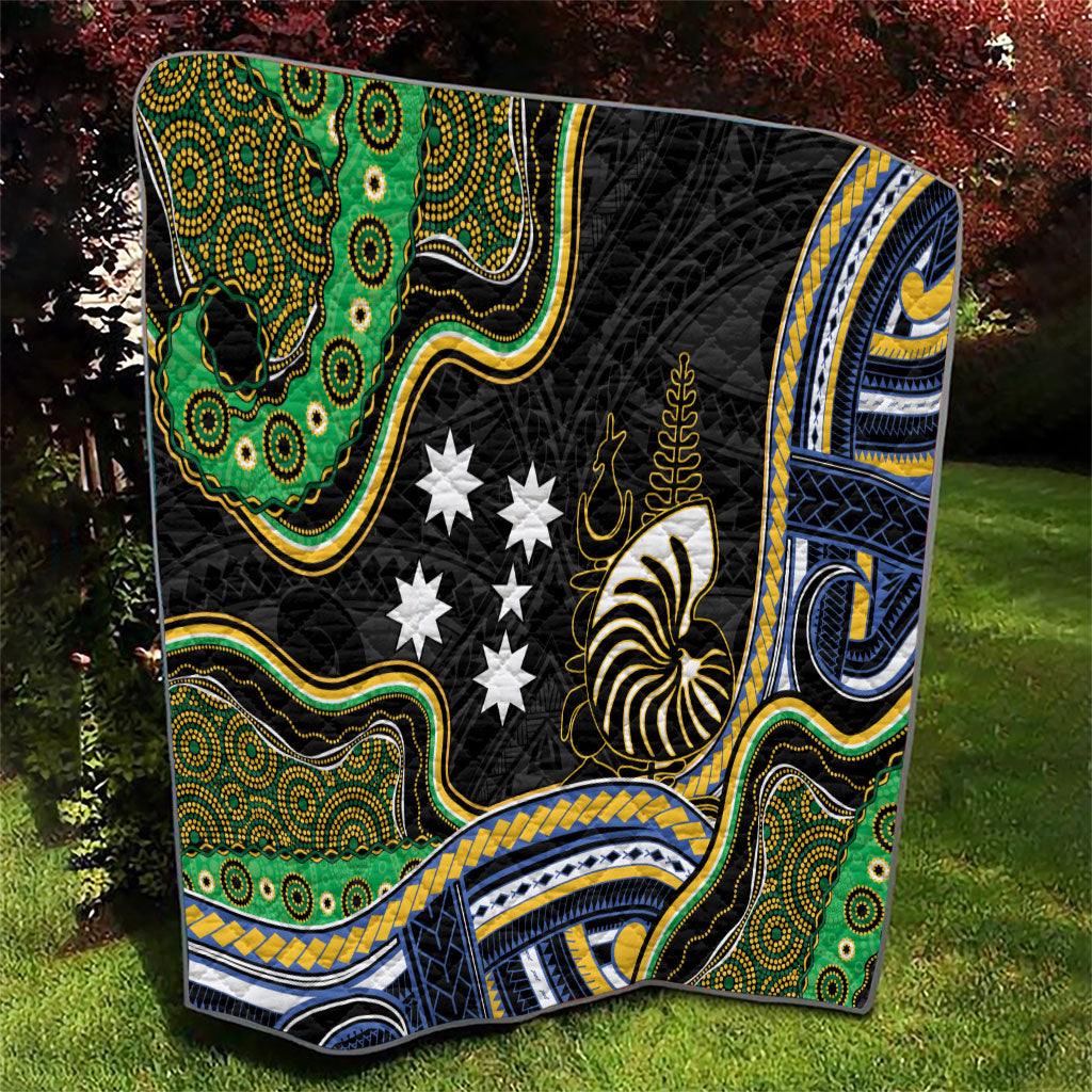 South Sea Islanders And New Caledonia Quilt Nautilus Shell Southern Cross Tribal Pattern