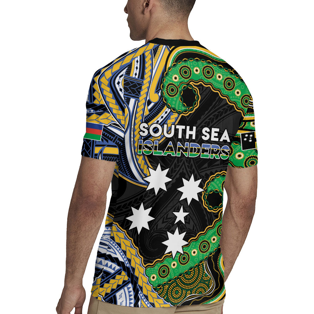 South Sea Islanders And New Caledonia Rugby Jersey Nautilus Shell Southern Cross Tribal Pattern