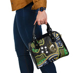 South Sea Islanders And New Caledonia Shoulder Handbag Nautilus Shell Southern Cross Tribal Pattern