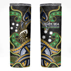 South Sea Islanders And New Caledonia Skinny Tumbler Nautilus Shell Southern Cross Tribal Pattern