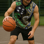 South Sea Islanders And New Caledonia Sleeveless Hoodie Nautilus Shell Southern Cross Tribal Pattern