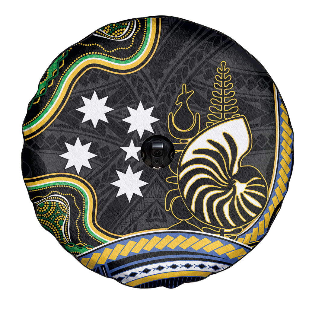 South Sea Islanders And New Caledonia Spare Tire Cover Nautilus Shell Southern Cross Tribal Pattern