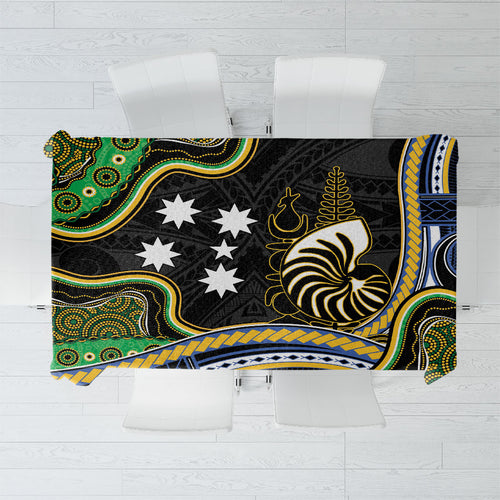 South Sea Islanders And New Caledonia Tablecloth Nautilus Shell Southern Cross Tribal Pattern