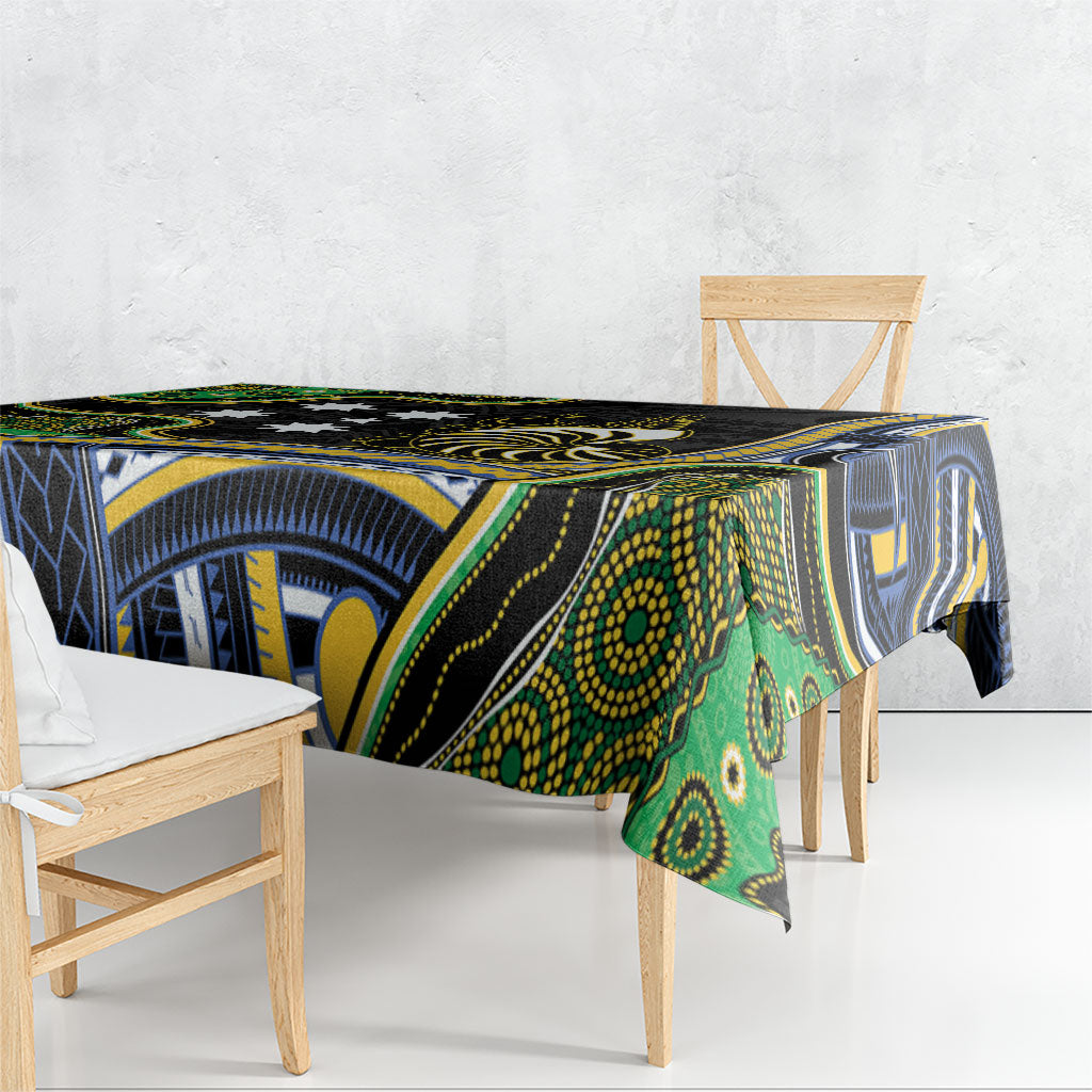 South Sea Islanders And New Caledonia Tablecloth Nautilus Shell Southern Cross Tribal Pattern