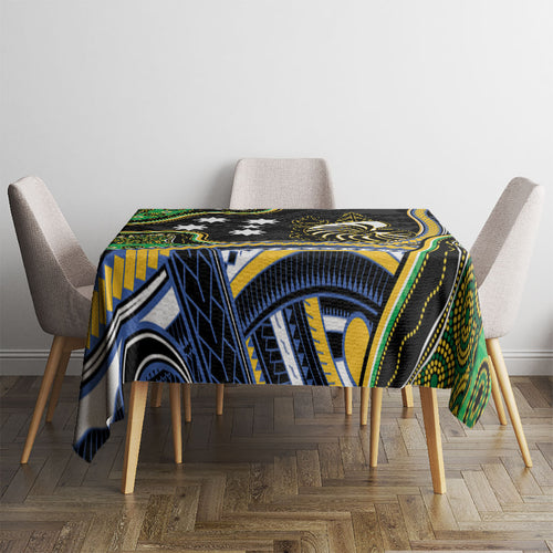 South Sea Islanders And New Caledonia Tablecloth Nautilus Shell Southern Cross Tribal Pattern