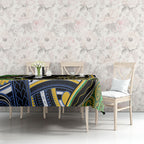 South Sea Islanders And New Caledonia Tablecloth Nautilus Shell Southern Cross Tribal Pattern