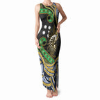 South Sea Islanders And New Caledonia Tank Maxi Dress Nautilus Shell Southern Cross Tribal Pattern