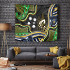 South Sea Islanders And New Caledonia Tapestry Nautilus Shell Southern Cross Tribal Pattern