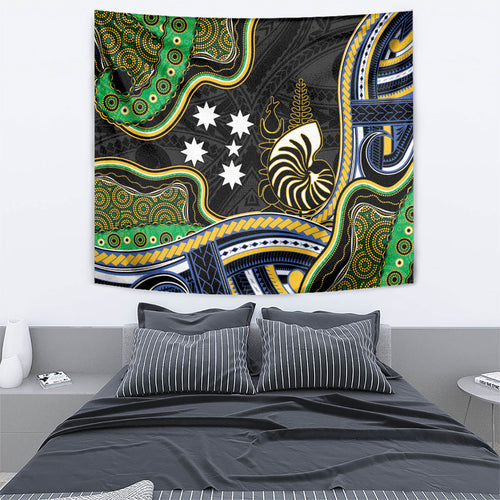 South Sea Islanders And New Caledonia Tapestry Nautilus Shell Southern Cross Tribal Pattern