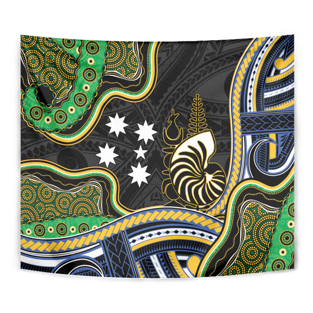 South Sea Islanders And New Caledonia Tapestry Nautilus Shell Southern Cross Tribal Pattern