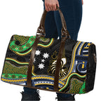 South Sea Islanders And New Caledonia Travel Bag Nautilus Shell Southern Cross Tribal Pattern