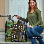 South Sea Islanders And New Caledonia Travel Bag Nautilus Shell Southern Cross Tribal Pattern