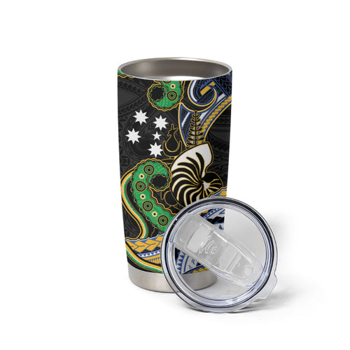 South Sea Islanders And New Caledonia Tumbler Cup Nautilus Shell Southern Cross Tribal Pattern