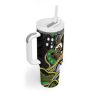 South Sea Islanders And New Caledonia Tumbler With Handle Nautilus Shell Southern Cross Tribal Pattern