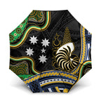 South Sea Islanders And New Caledonia Umbrella Nautilus Shell Southern Cross Tribal Pattern