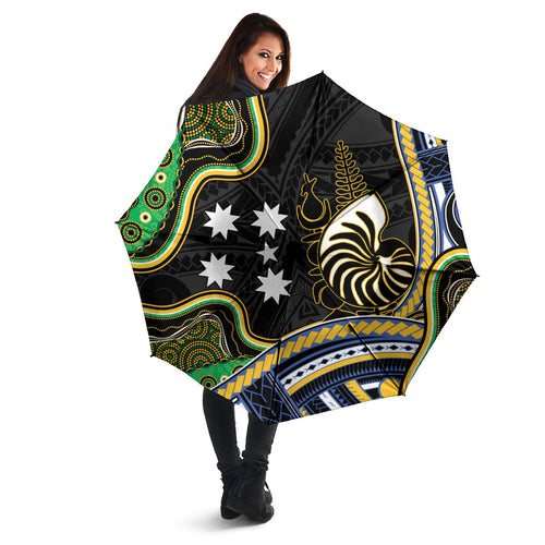 South Sea Islanders And New Caledonia Umbrella Nautilus Shell Southern Cross Tribal Pattern
