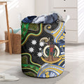 South Sea Islanders And Vanuatu Laundry Basket Boar Tusk Warrior Southern Tribal Pattern