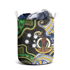 South Sea Islanders And Vanuatu Laundry Basket Boar Tusk Warrior Southern Tribal Pattern