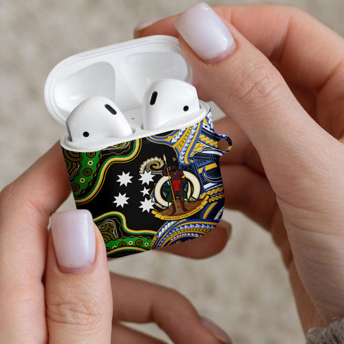 South Sea Islanders And Vanuatu AirPods Case Boar Tusk Warrior Southern Tribal Pattern