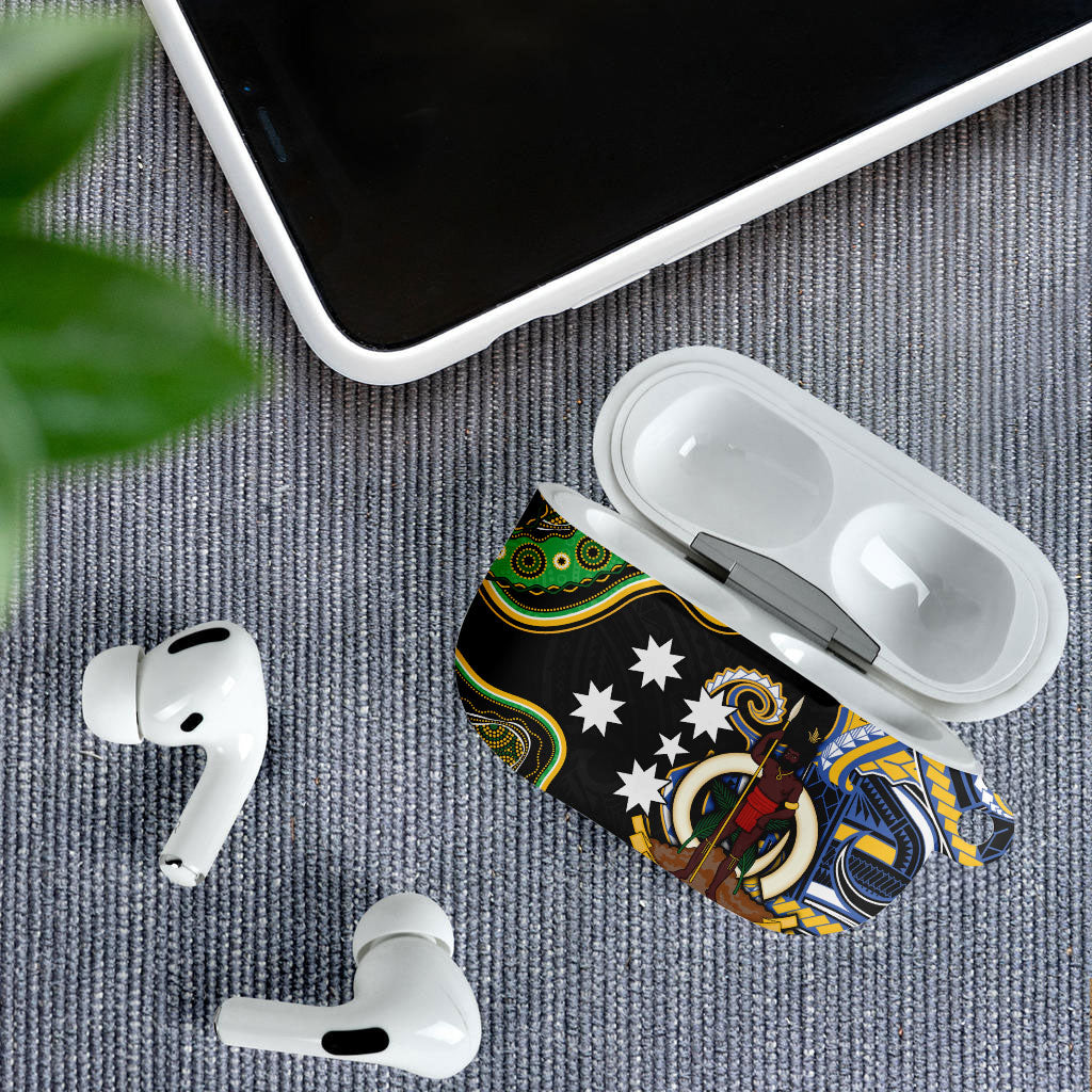 South Sea Islanders And Vanuatu AirPods Case Boar Tusk Warrior Southern Tribal Pattern