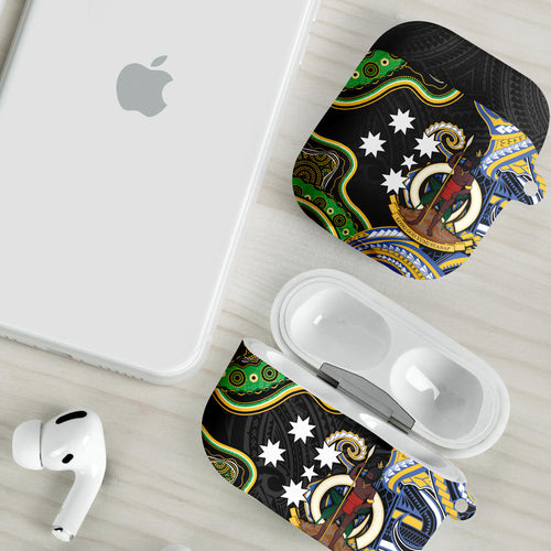 South Sea Islanders And Vanuatu AirPods Case Boar Tusk Warrior Southern Tribal Pattern