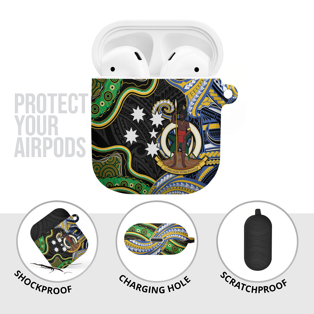 South Sea Islanders And Vanuatu AirPods Case Boar Tusk Warrior Southern Tribal Pattern