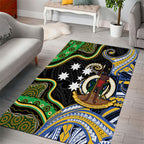 South Sea Islanders And Vanuatu Area Rug Boar Tusk Warrior Southern Tribal Pattern