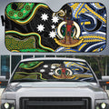 South Sea Islanders And Vanuatu Auto Sun Shade Boar Tusk Warrior Southern Tribal Pattern