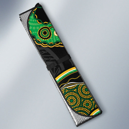 South Sea Islanders And Vanuatu Auto Sun Shade Boar Tusk Warrior Southern Tribal Pattern