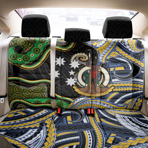 South Sea Islanders And Vanuatu Back Car Seat Cover Boar Tusk Warrior Southern Tribal Pattern