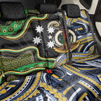 South Sea Islanders And Vanuatu Back Car Seat Cover Boar Tusk Warrior Southern Tribal Pattern