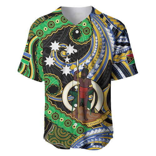 South Sea Islanders And Vanuatu Baseball Jersey Boar Tusk Warrior Southern Tribal Pattern
