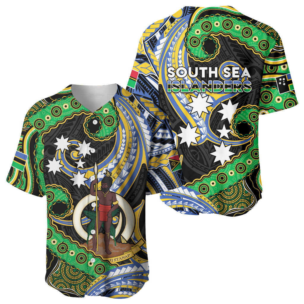 South Sea Islanders And Vanuatu Baseball Jersey Boar Tusk Warrior Southern Tribal Pattern