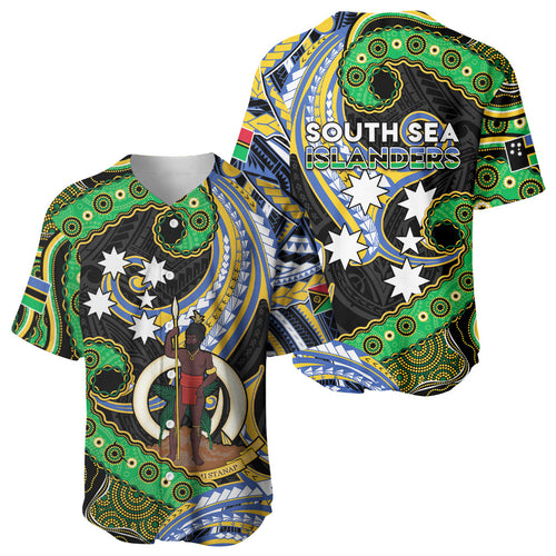 South Sea Islanders And Vanuatu Baseball Jersey Boar Tusk Warrior Southern Tribal Pattern