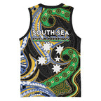 South Sea Islanders And Vanuatu Basketball Jersey Boar Tusk Warrior Southern Tribal Pattern